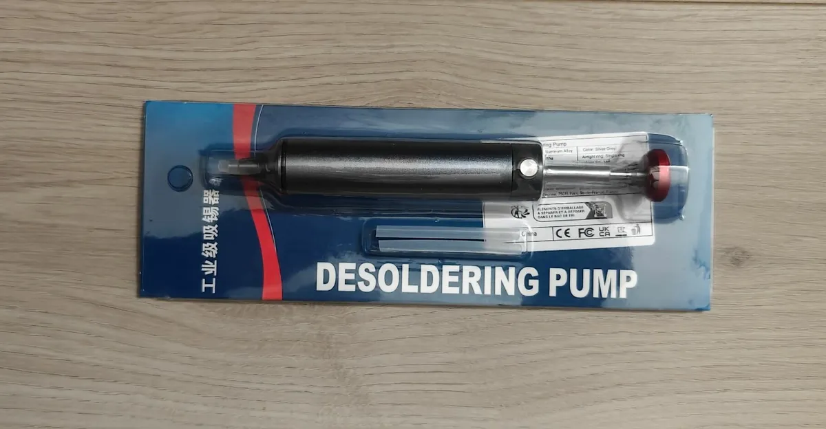 🛠️ Desoldering Pump Silver Grey SS02 🛠️ - Image 1