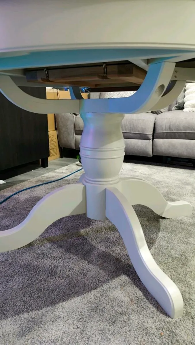 EZ Living 110cm-145cm Grey Extendable Round Dining - Image 3