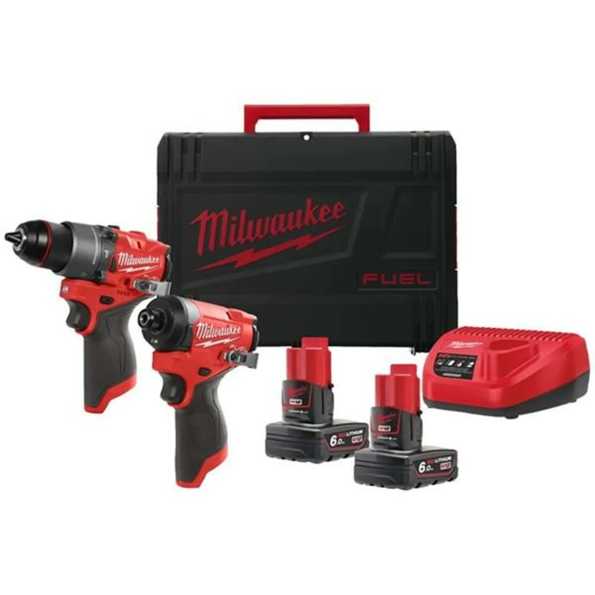 Milwaukee M12 FUEL Drill & Impact Driver 2 x 6Ah