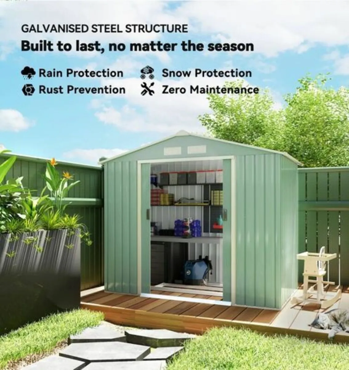 Metal Shed 7 x 4ft - Image 2