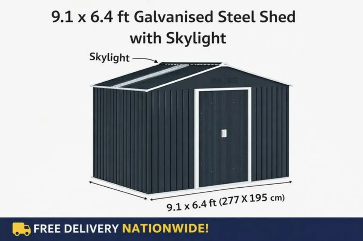 Metal Shed Skylight & Floor Frame 9.1 X 6.4 ft - Image 1