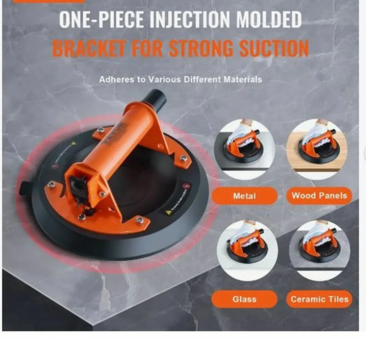 Glass Suction Cup, 20.3 cm 279 kg Load - Image 2