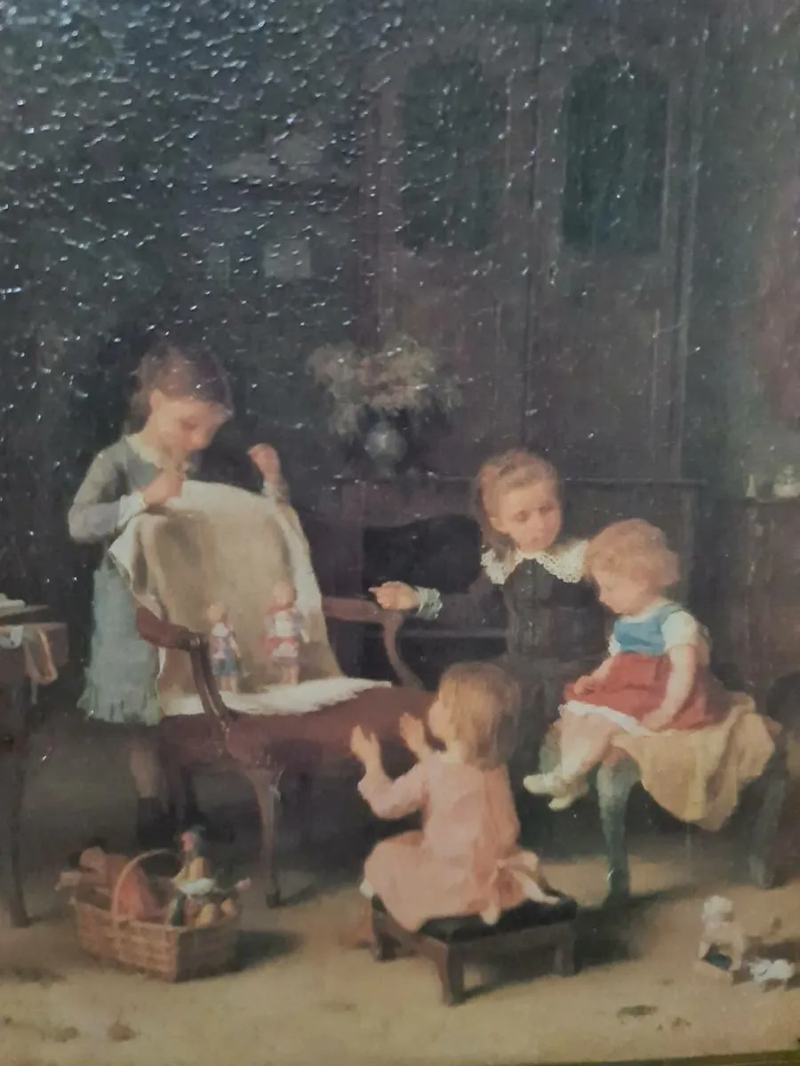 Vintage hand varnished picture POSTAGE AVAILABLE - Image 4