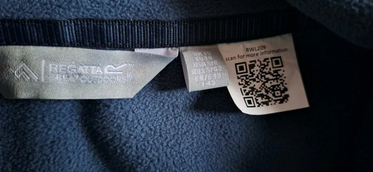 Regatta Girls Windproof Jacket – Blue – Size 38 EU - Image 4