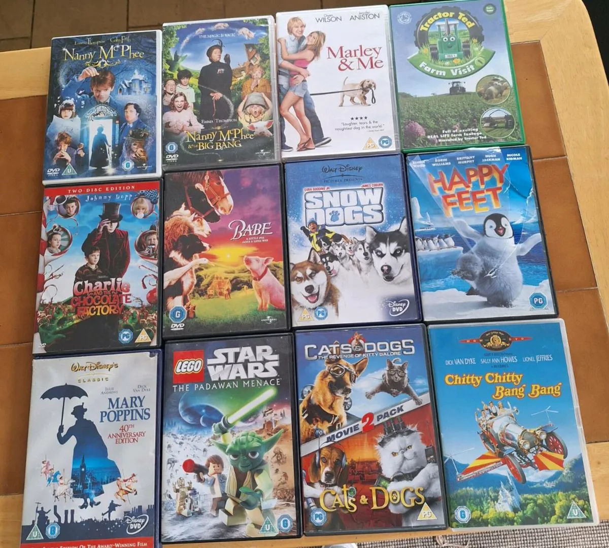 12 childrens DVDs