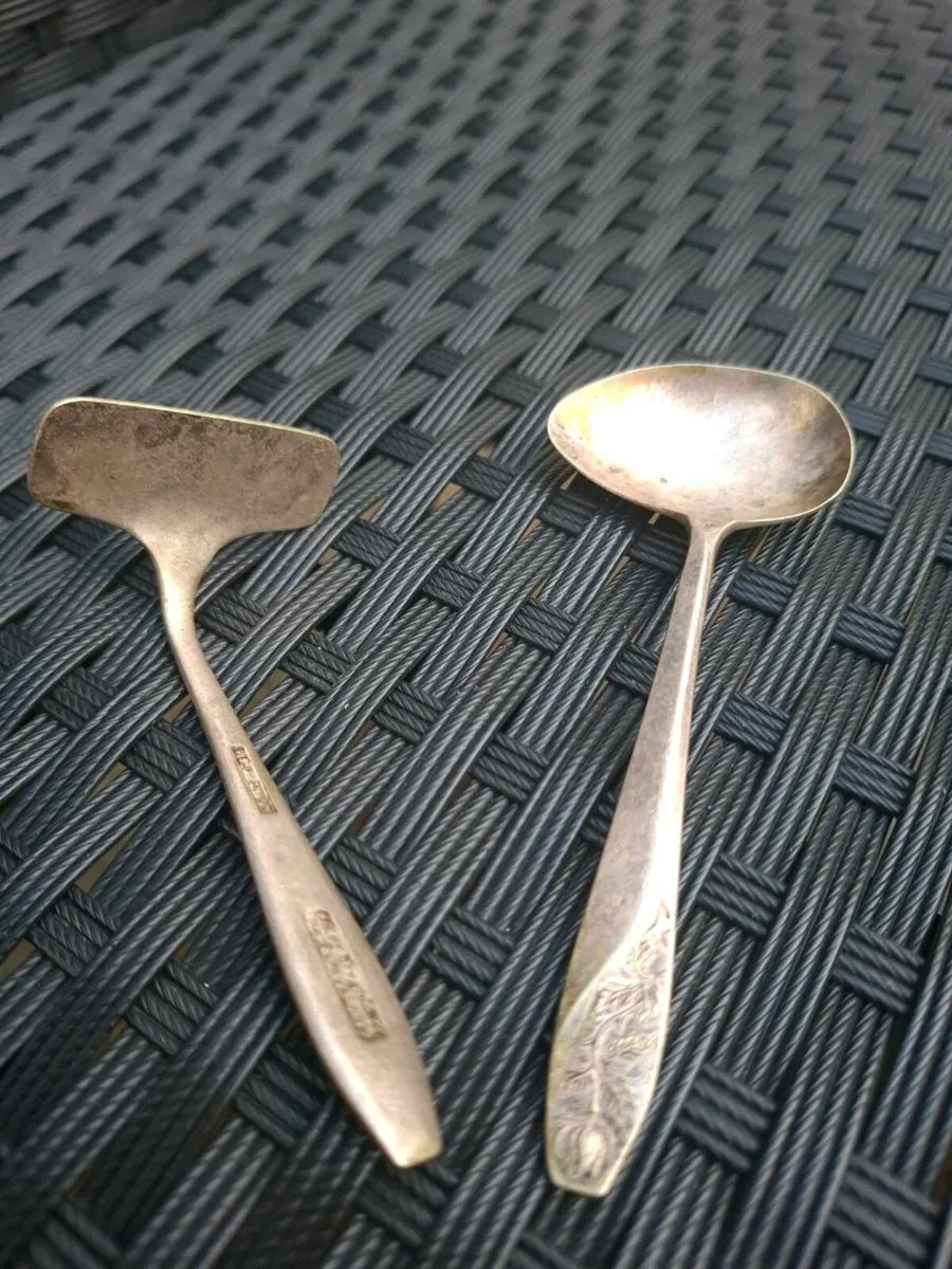 Vintage stamped Silver Childs Spoon & Pusher - Image 2