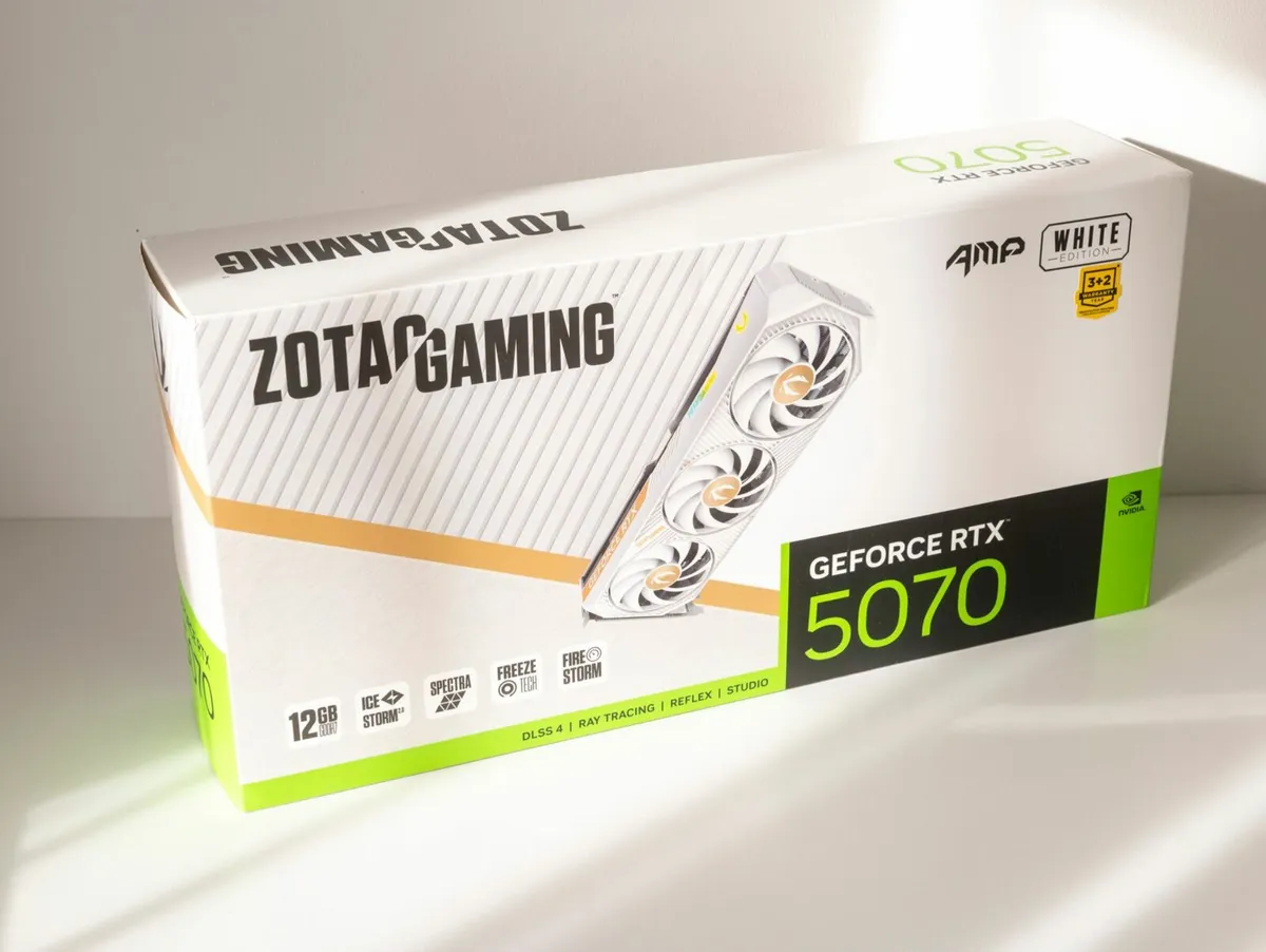 Zotac AMP NVidia GeForce RTX 5070 White 12GB NEW - Image 1
