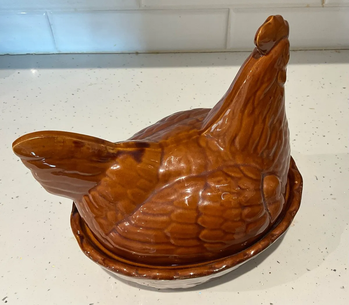 Brown China Hen on Nest Egg Holder - Image 3