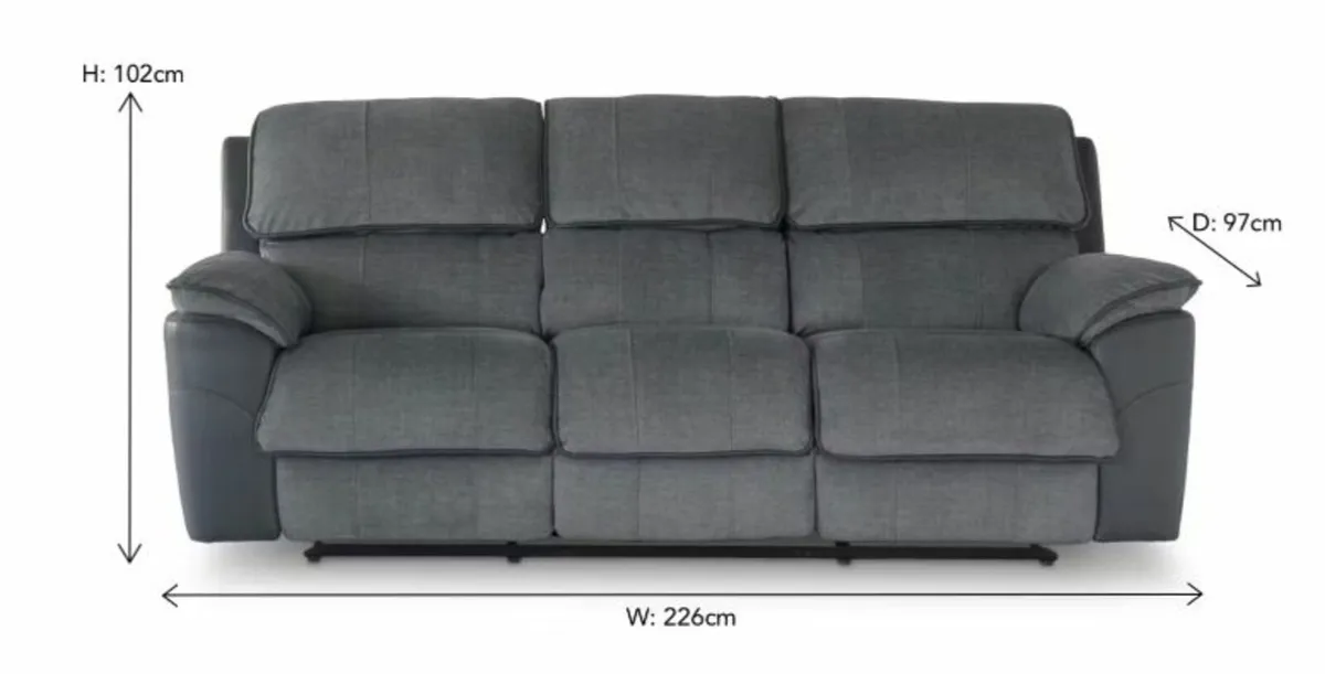 Harvey Norman recliner couch - Image 3