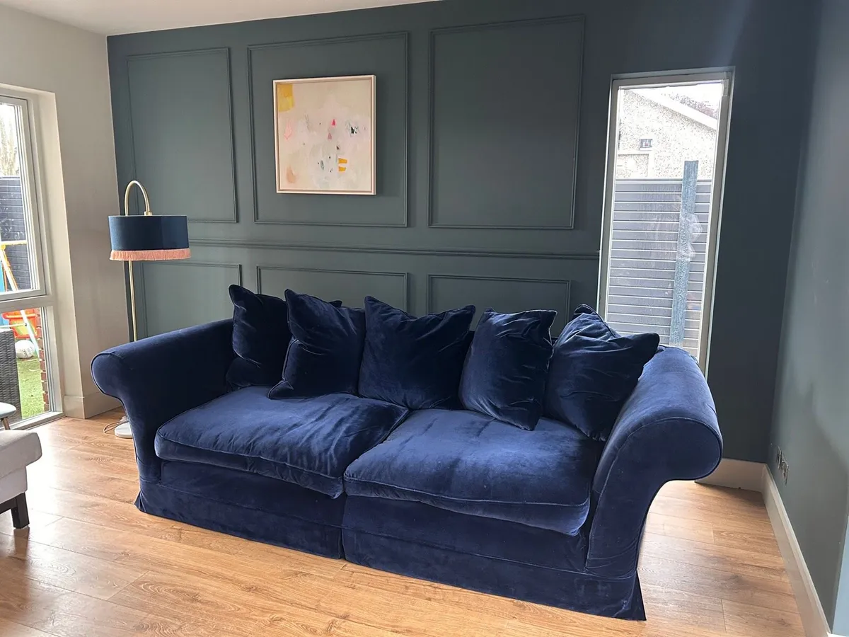 Plush velvet sofa - Image 1