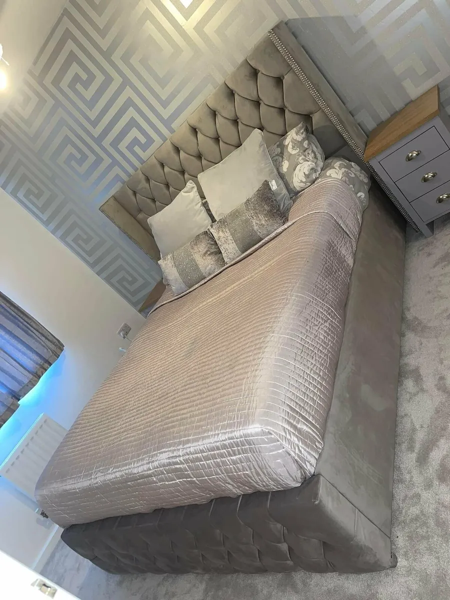 Double/King Size Bed Frame With Mattress Opt - Image 1