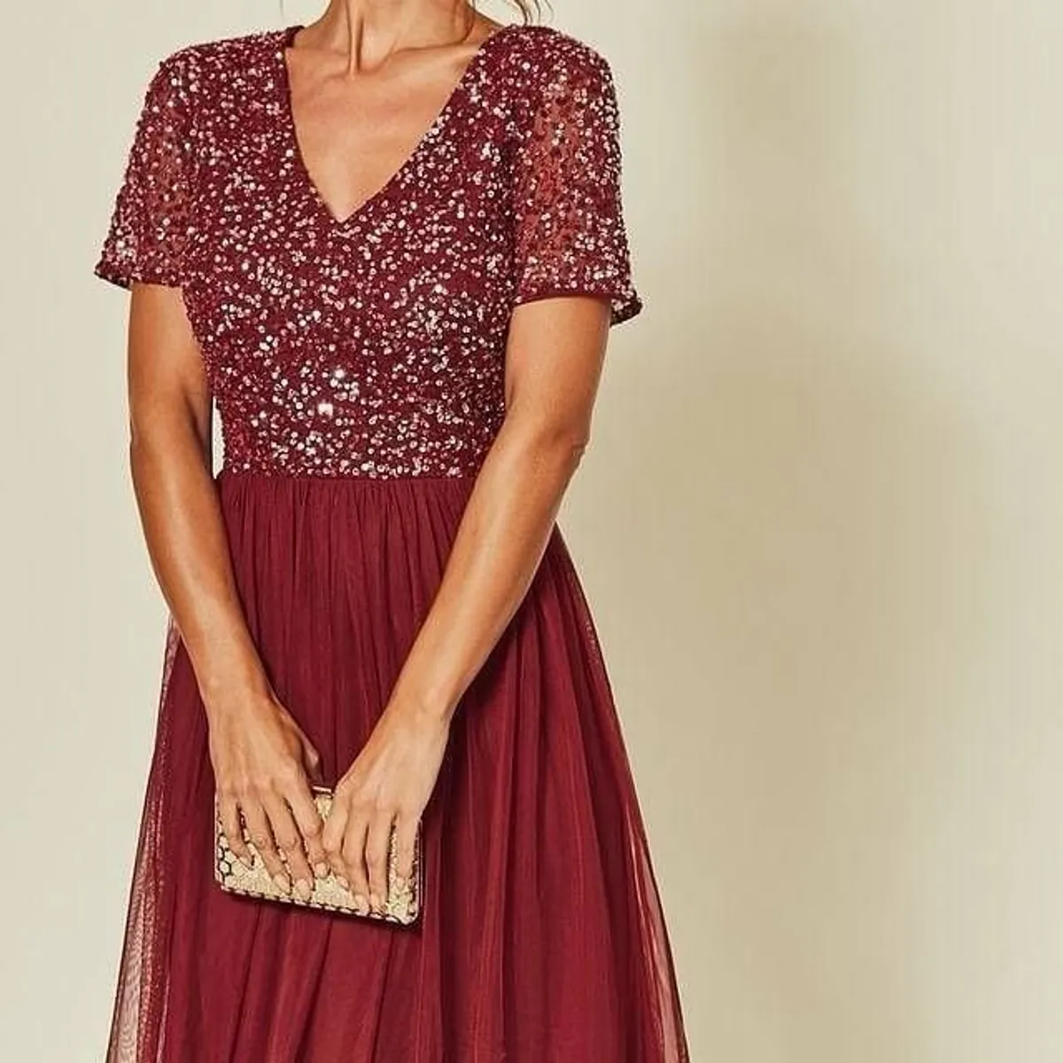 burgundy bridesmaid dresses - Image 4