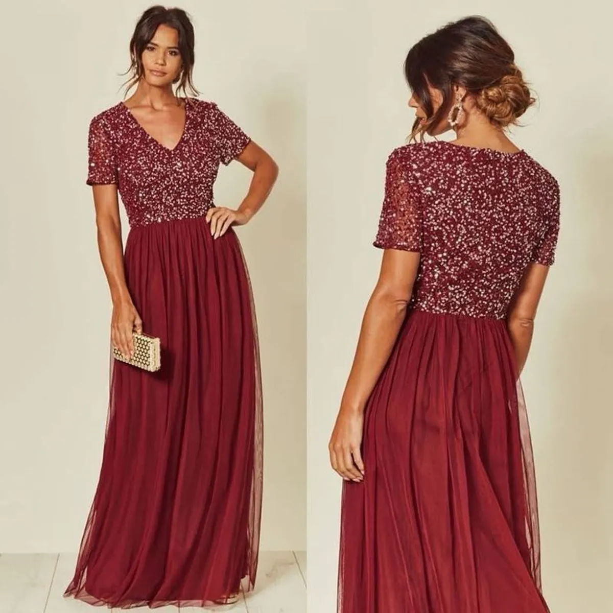 burgundy bridesmaid dresses - Image 1