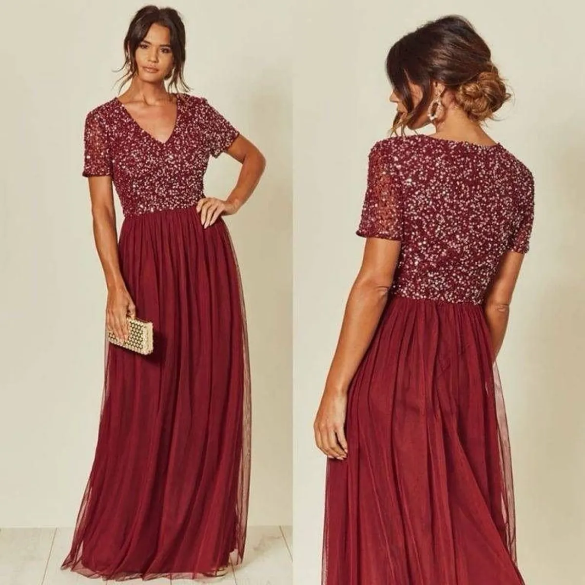 burgundy bridesmaid dresses - Image 2