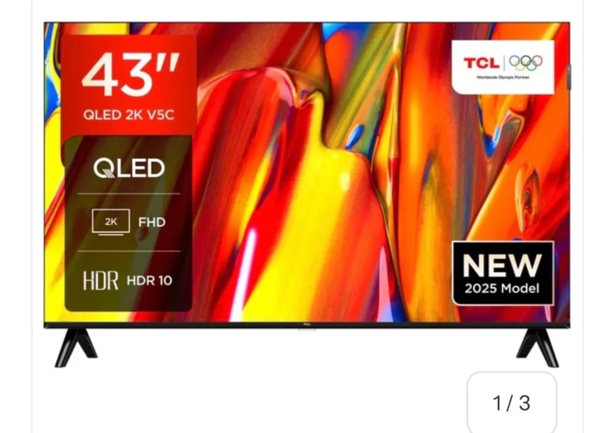 TCL 43” FHD QLED Android TV - Still Boxed - Image 1