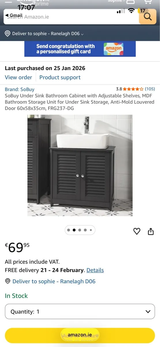 Under sink bathroom cabinet - Image 1