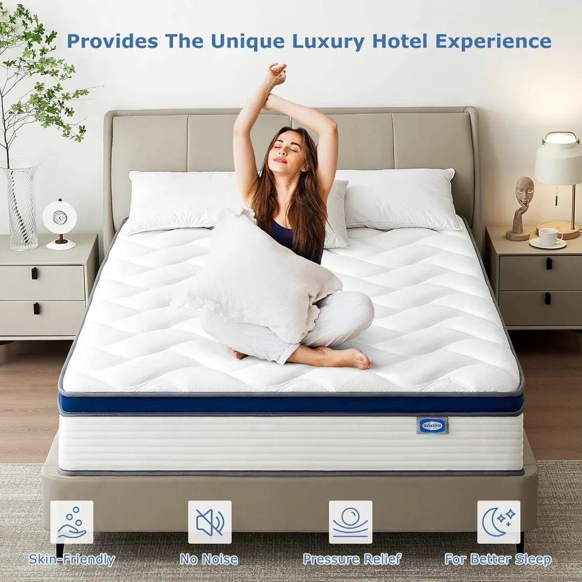 Double Mattress 4FT6 Gel Memory Foam Mattresses - Image 2