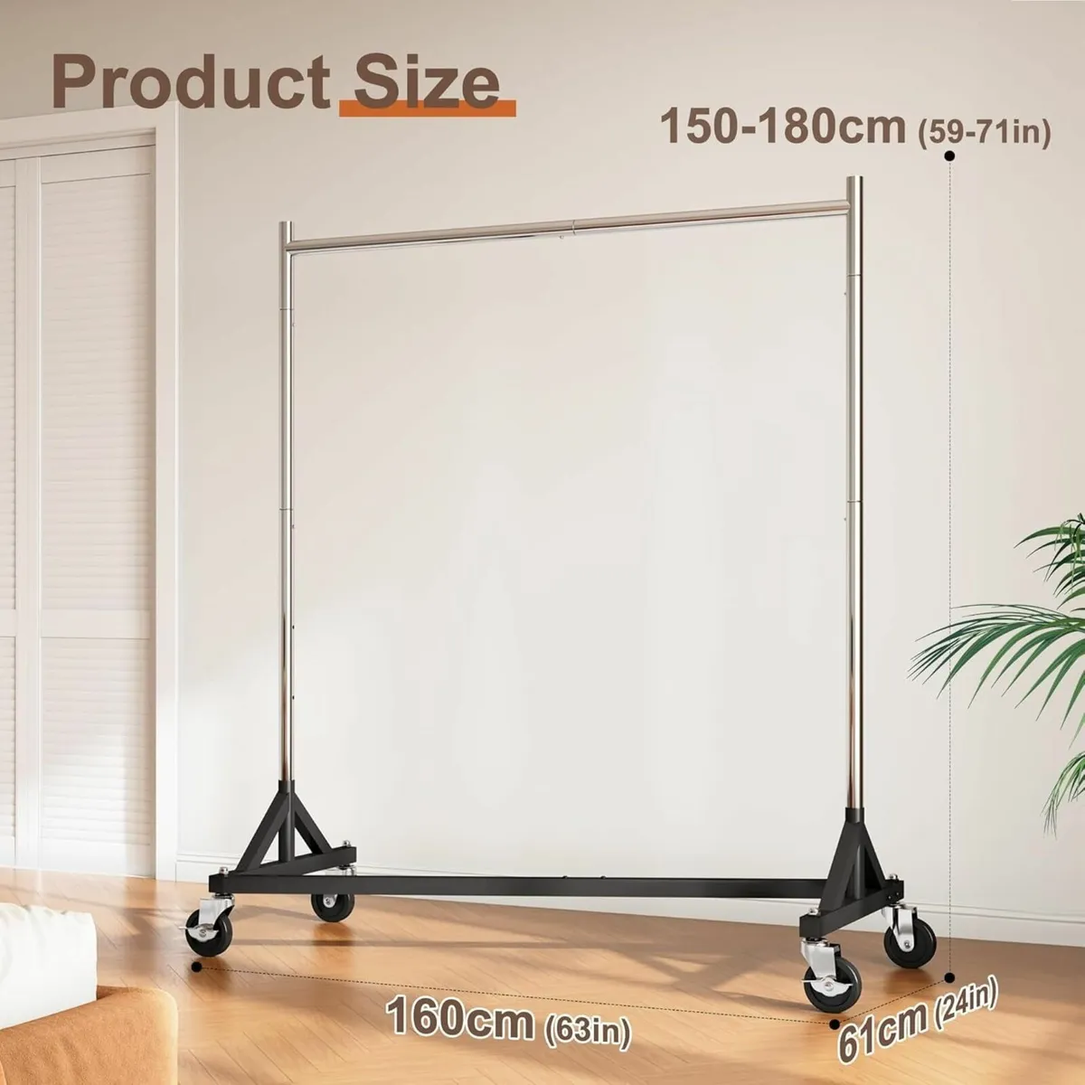 Commercial Heavy Duty Clothing Rack - Z Base - Image 4