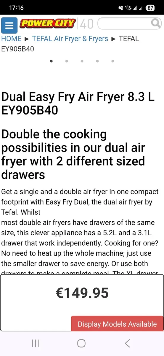 Dual Easy Fry Air Fryer 8.3 L  - Image 3