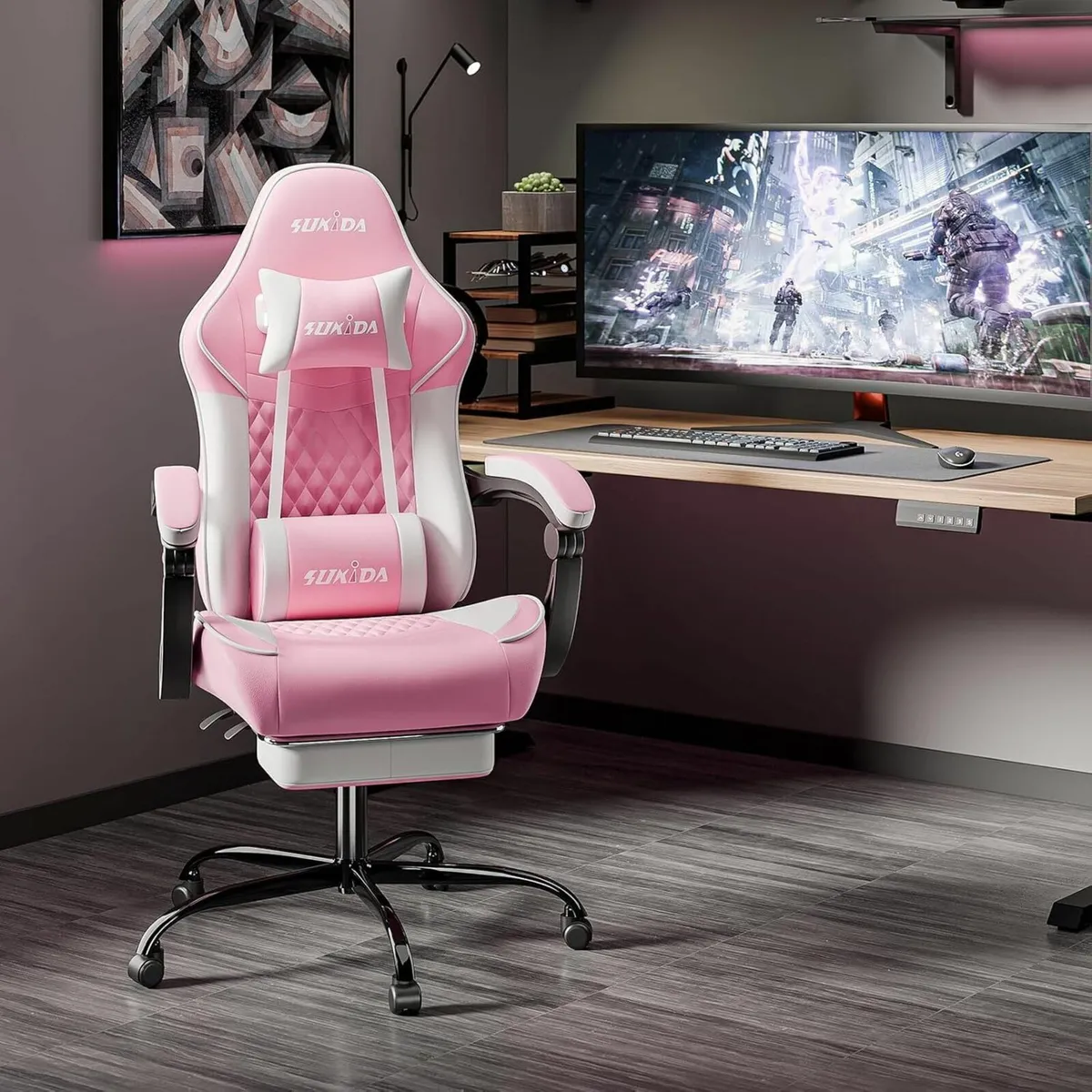 Gaming Chair Ergonomic Computer Chairs with - Image 2