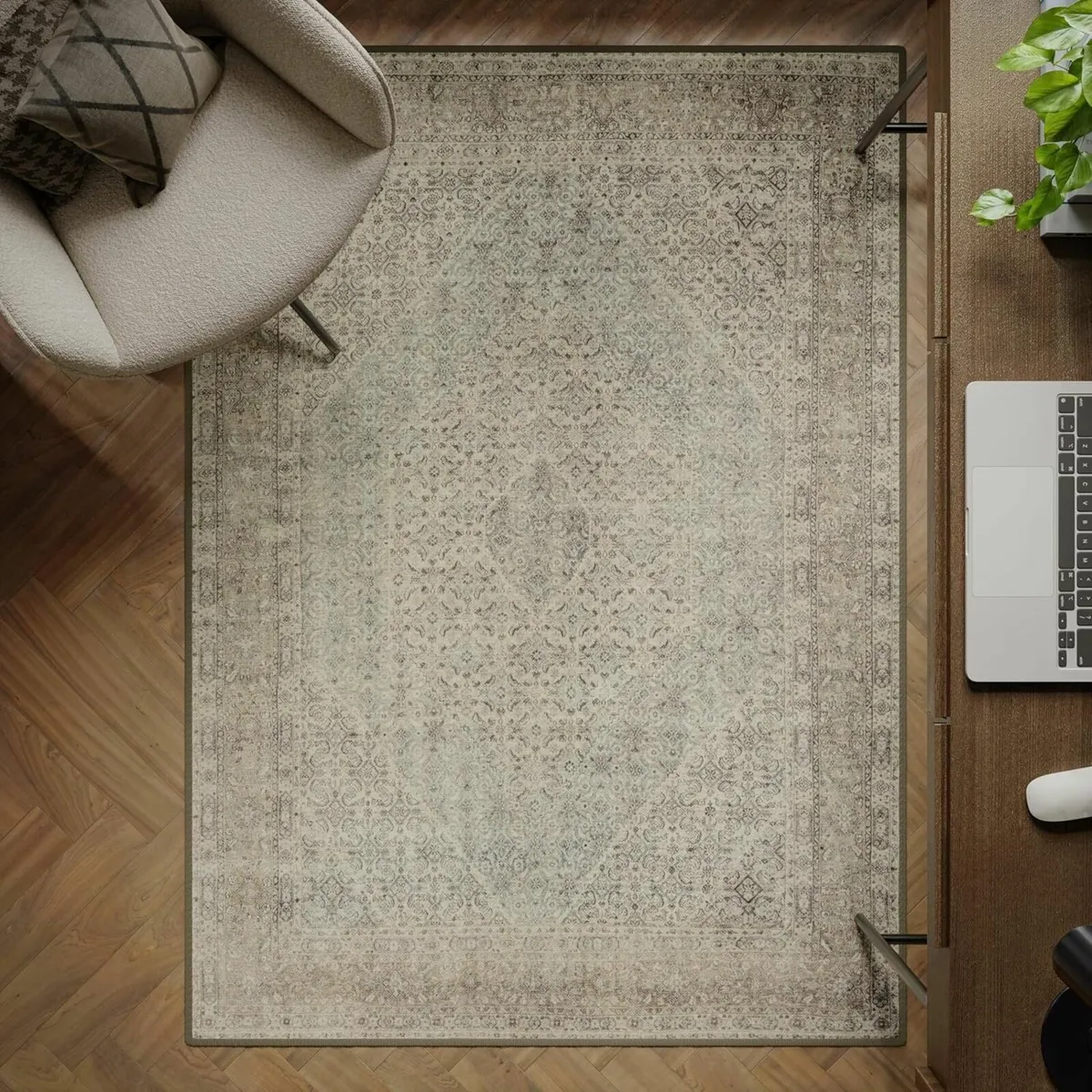 Machine Washable Rug 122x170cm 75% Recycled - Image 1