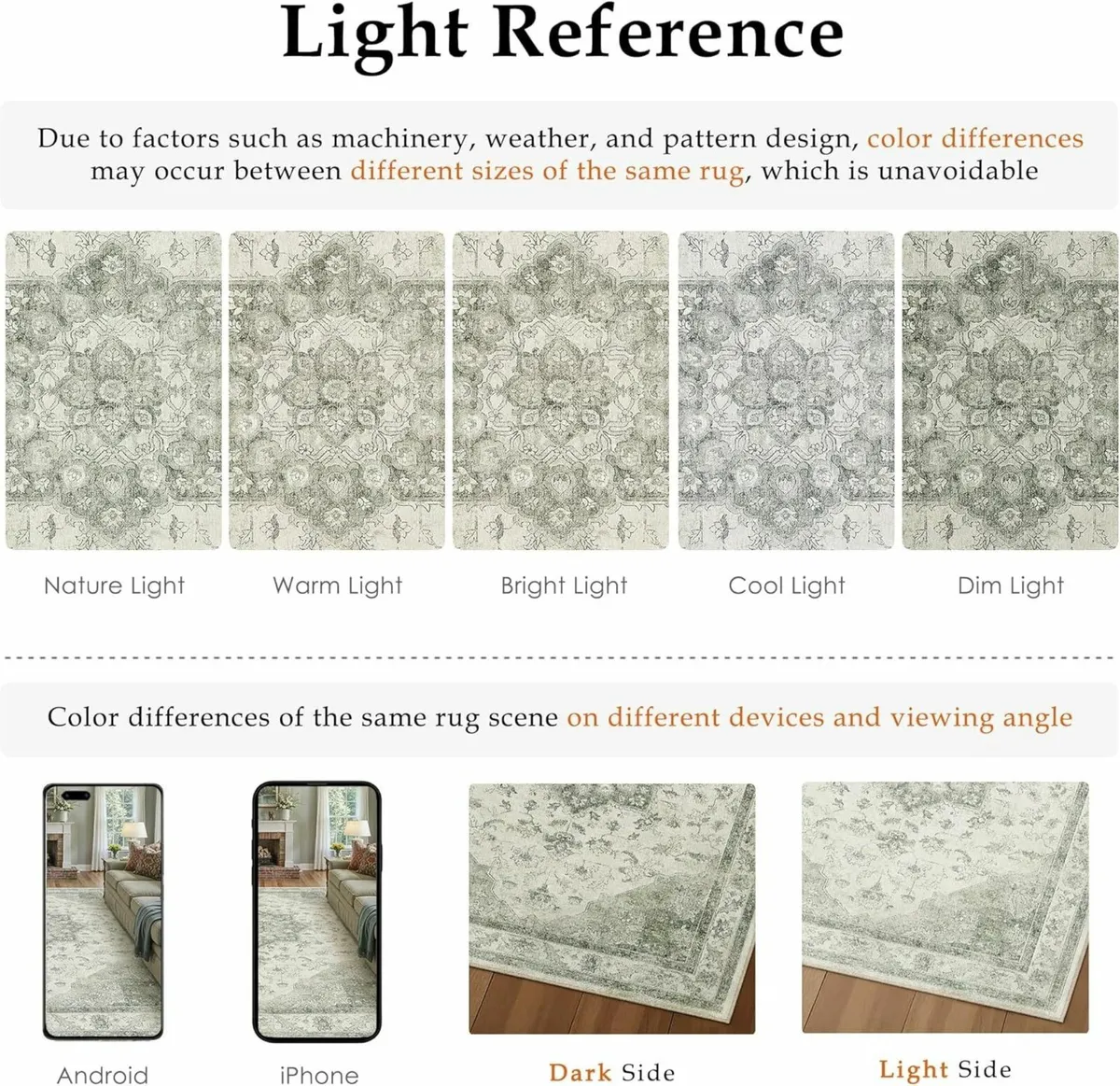 Vintage Washable Green Rugs Living Room Area Rug - Image 2