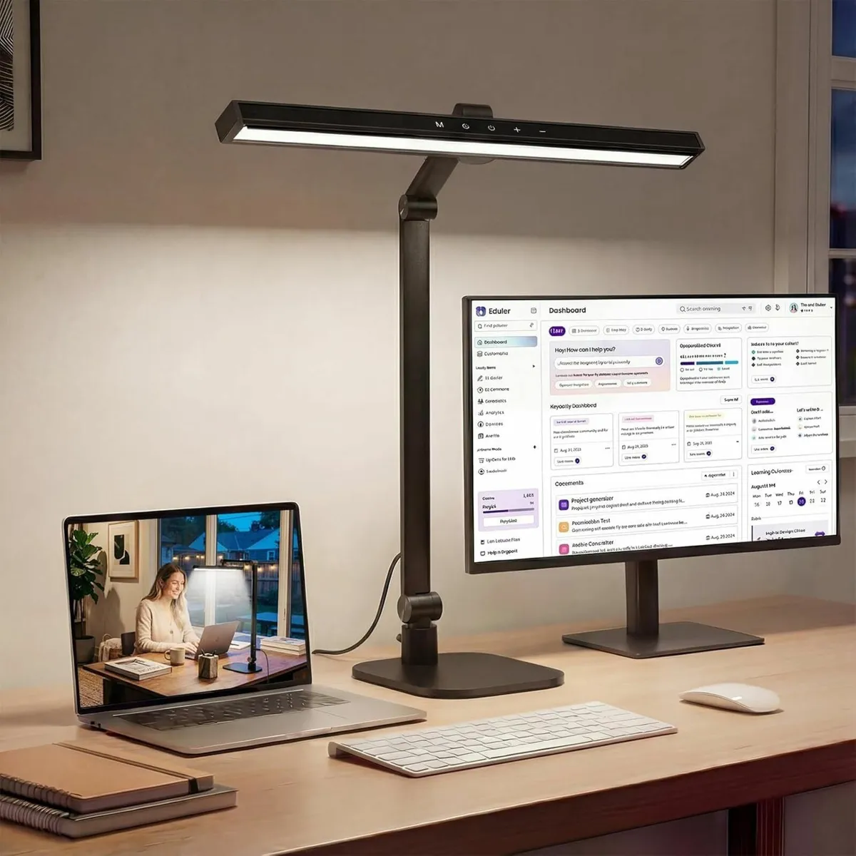 Desk Lamps for Home Office: 2 in 1 Eye-Caring - Image 1