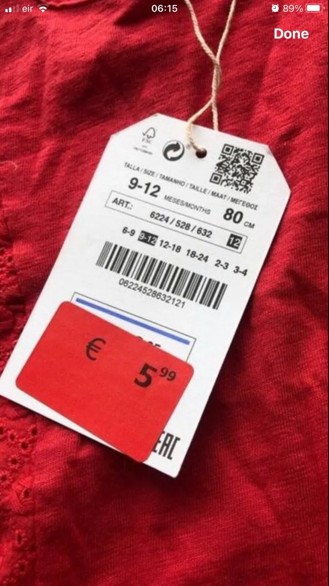 Girls BNWT top 9/12 mths €3 - Image 3