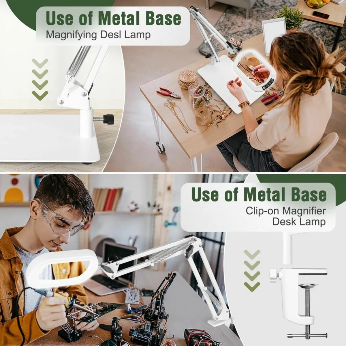 10X Rectangle Magnifying Glass with Light and - Image 4