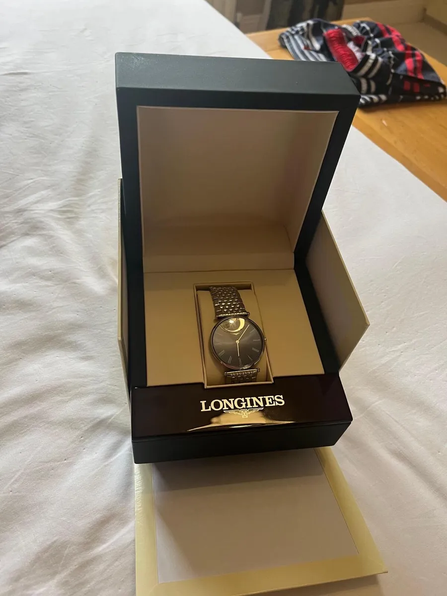Men’s blue face longines watch - Image 2