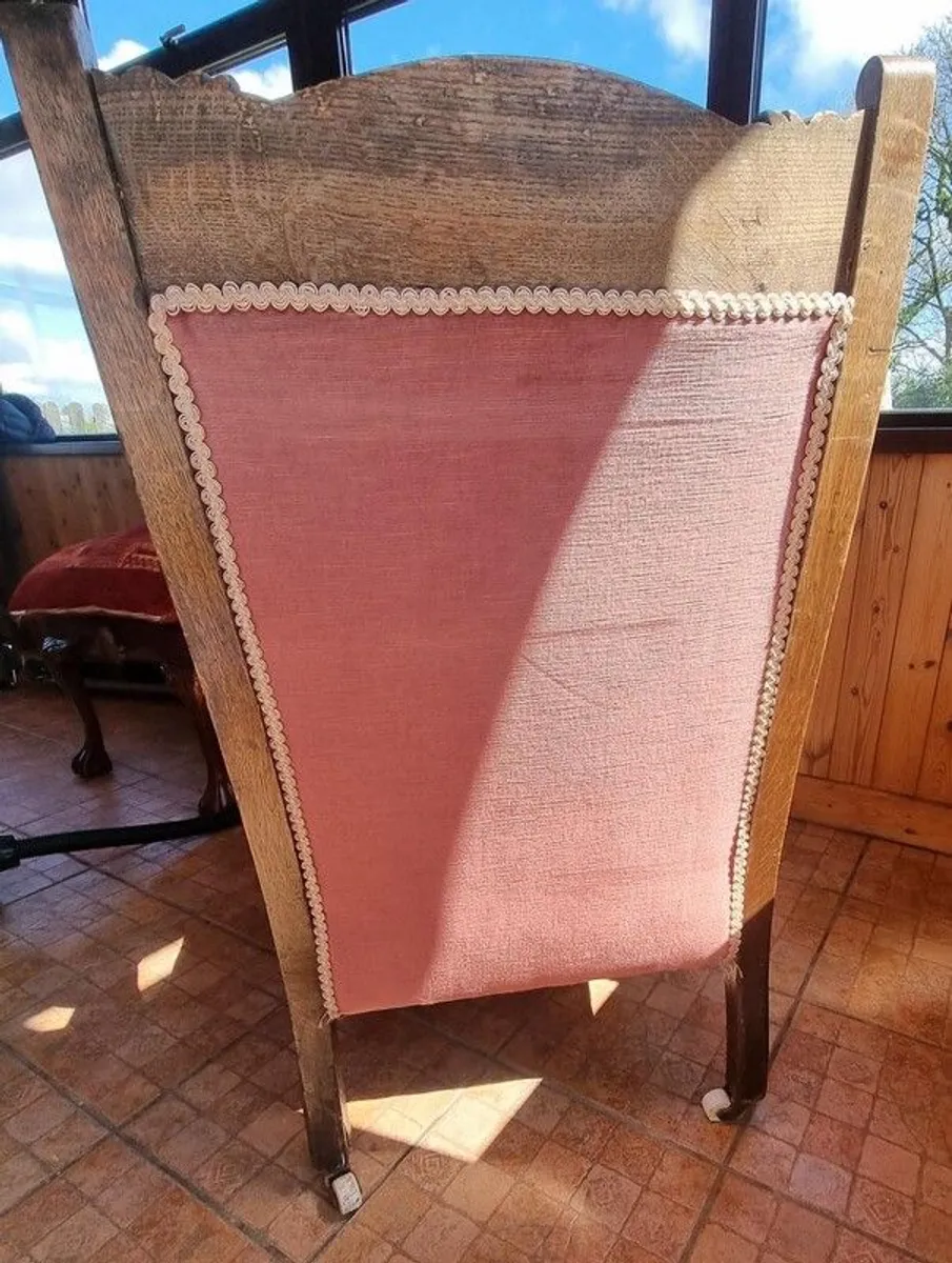 Edwardian Mahogany Salon Open Armchair. - Image 2