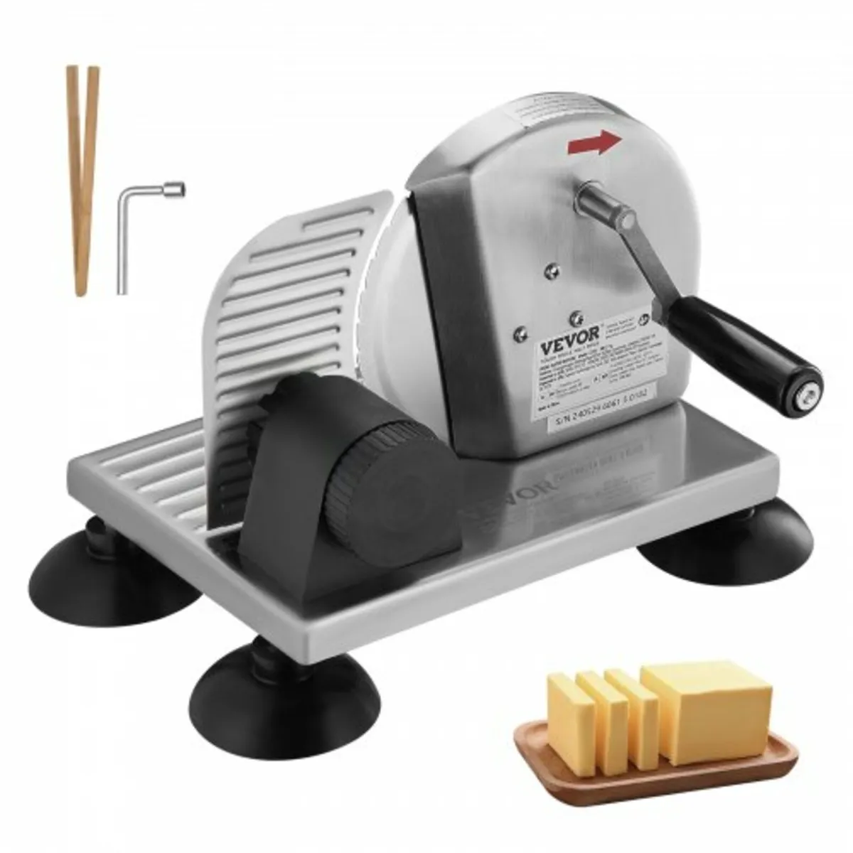 Manual Bread Slicer, 0-6" Adjustable Thickness Che - Image 1