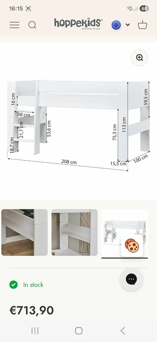 Hoppekids Danish design modular childrens bed - Image 2