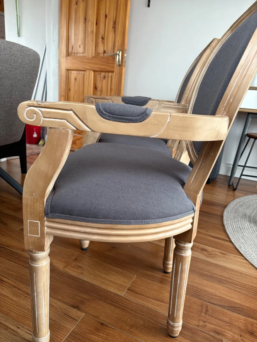 2 Dining carver chairs - as new - Image 2