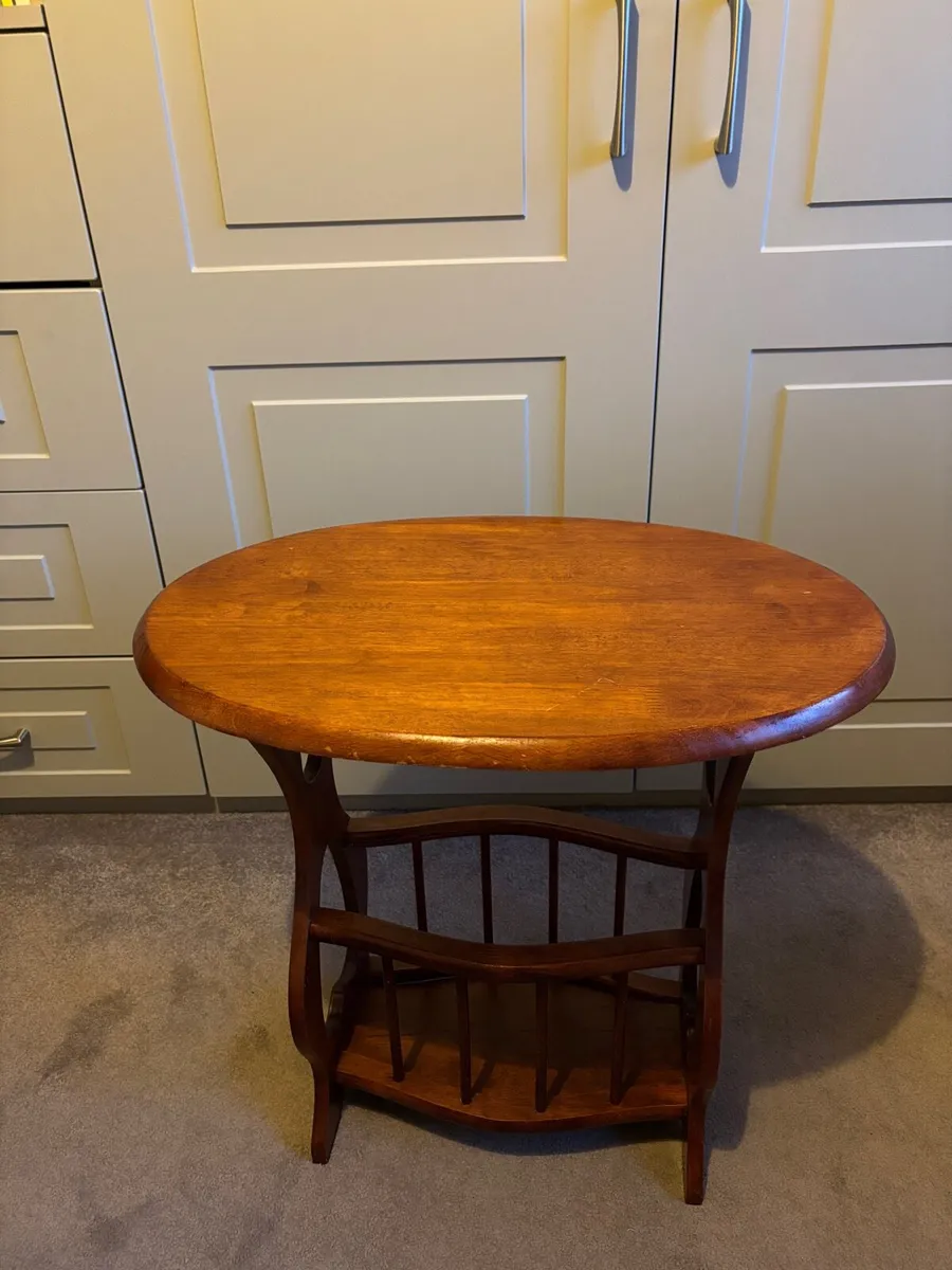 Small coffee table with magazine rack - Image 1