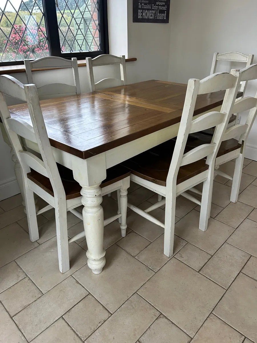 Kitchen table and 6 chairs - Image 1