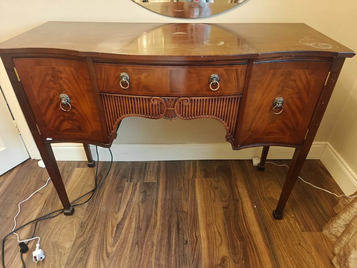 Antique mahogany inlaid sideboard - Image 1