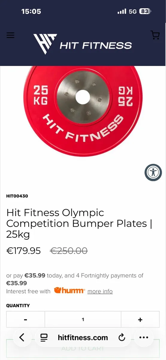 CHEAP COMPETITION CALIBRATED OLYMPIC WEIGHT PLATES - Image 1