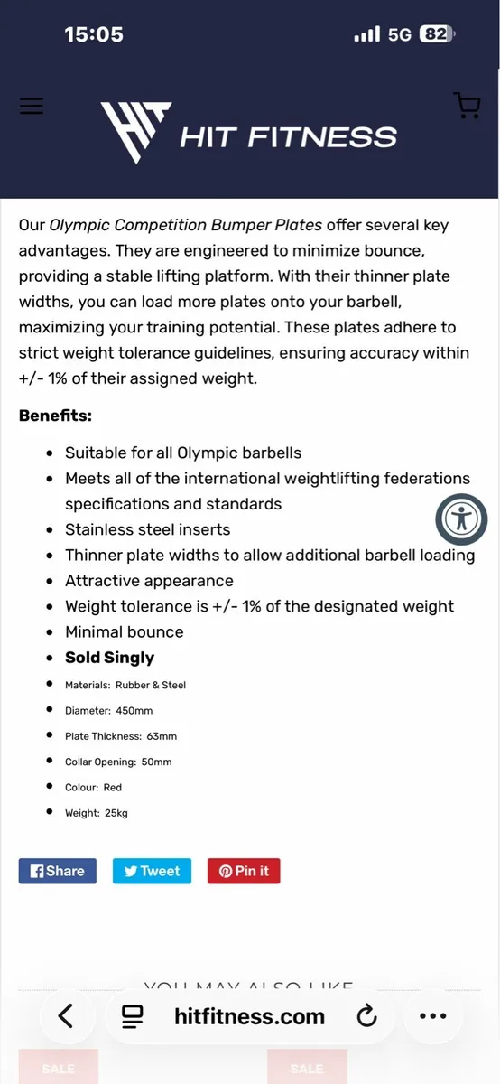 CHEAP COMPETITION CALIBRATED OLYMPIC WEIGHT PLATES - Image 3
