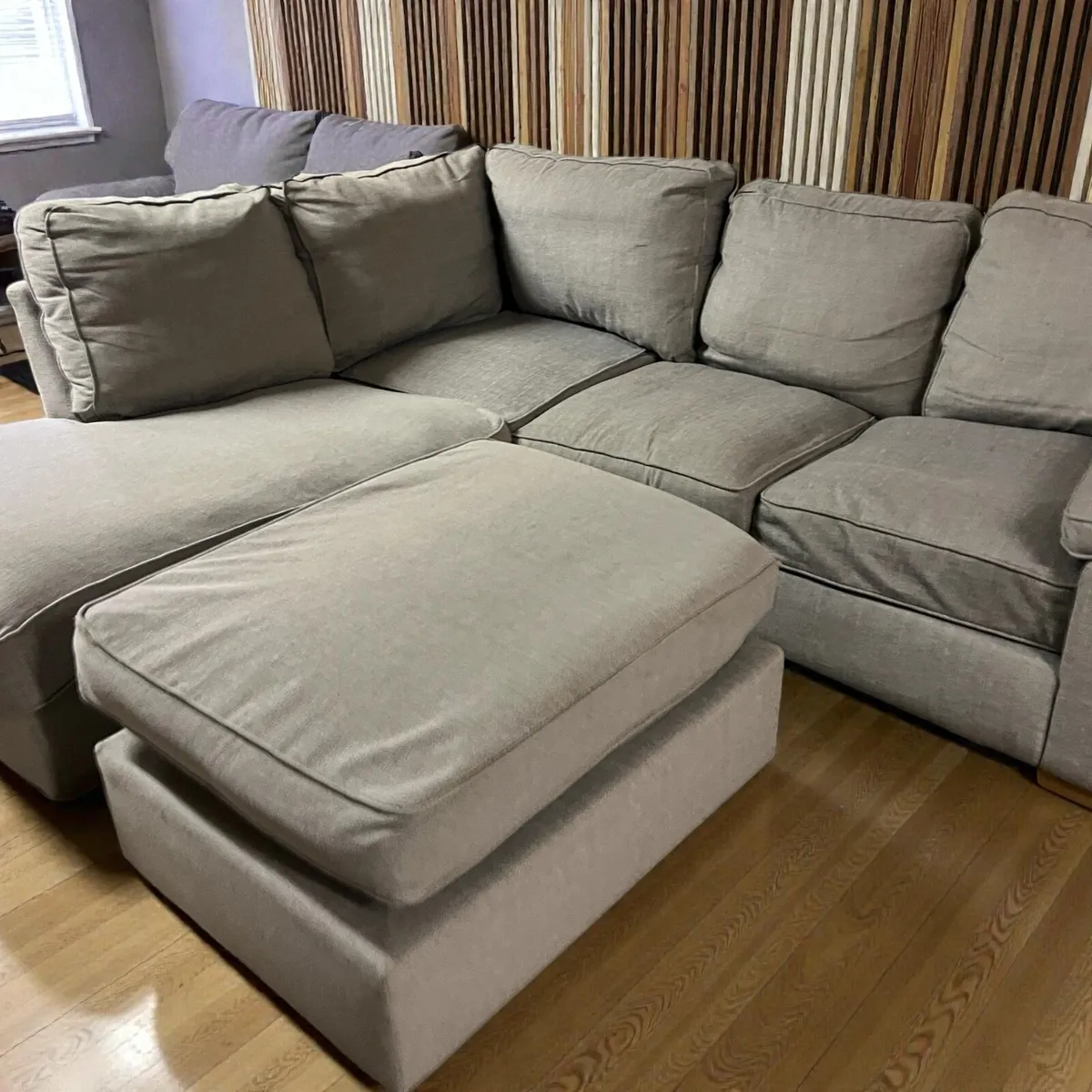 Grey corner sofa L shaped couch delivery available - Image 4