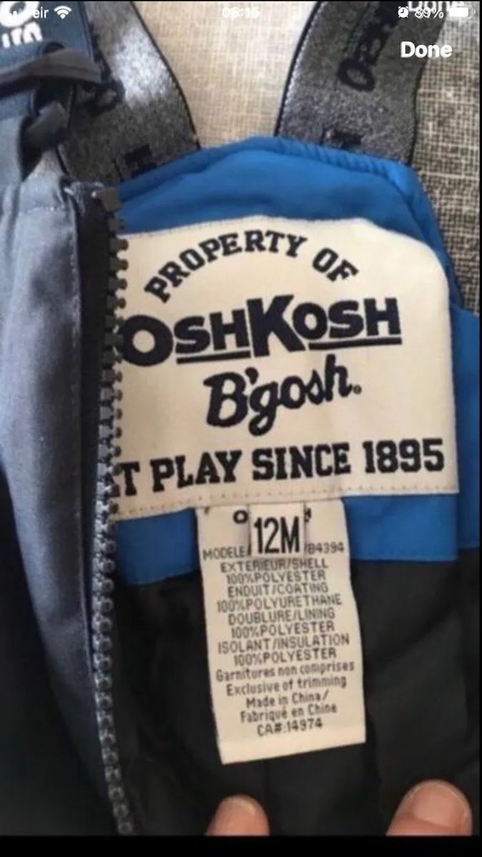 Boys oshkosh trousers 12/18 mths €10 - Image 4
