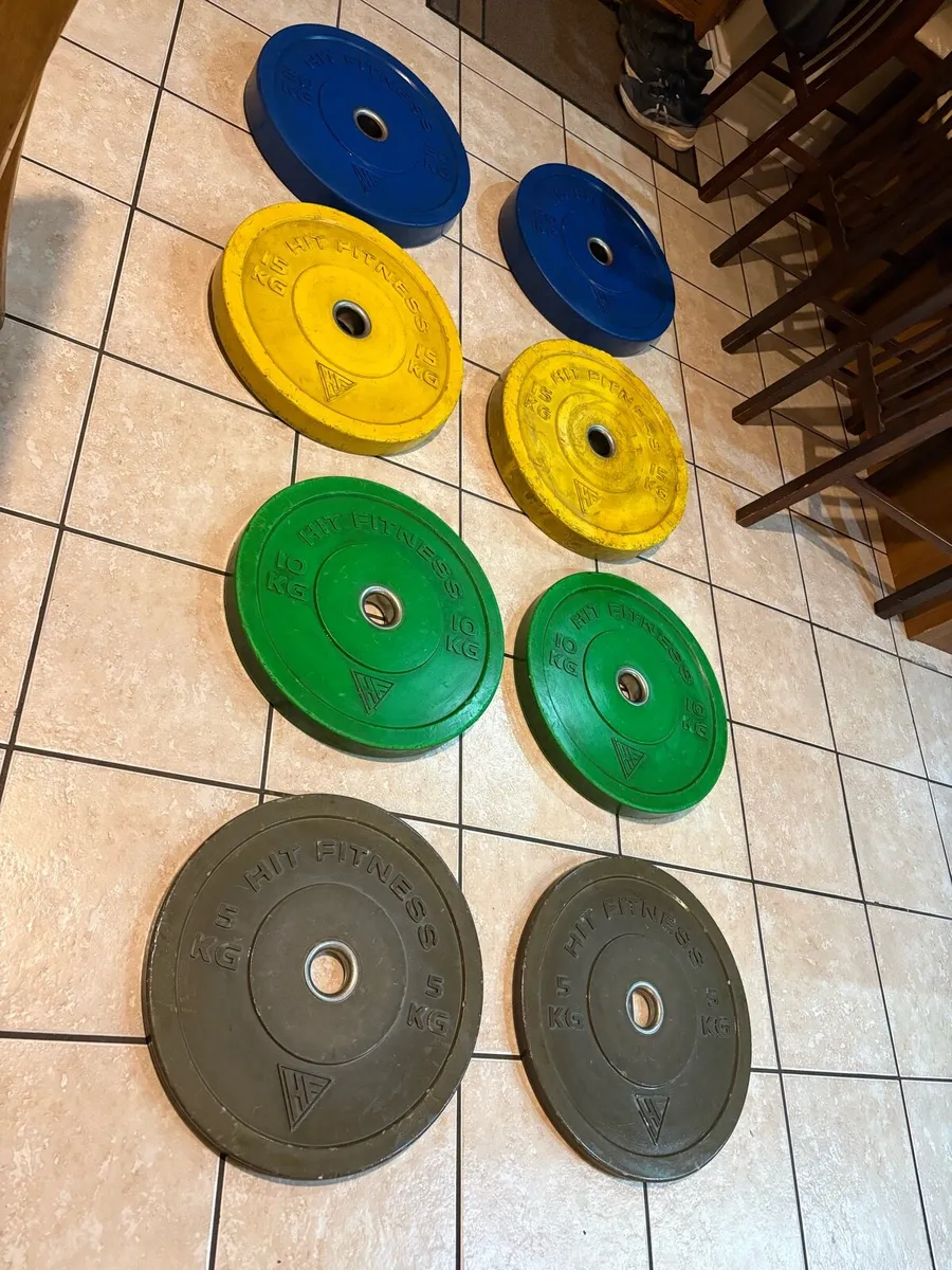 100KG OLYMPIC BUMPER  PLATES, 1/2 PRICE OF SHOP! - Image 1