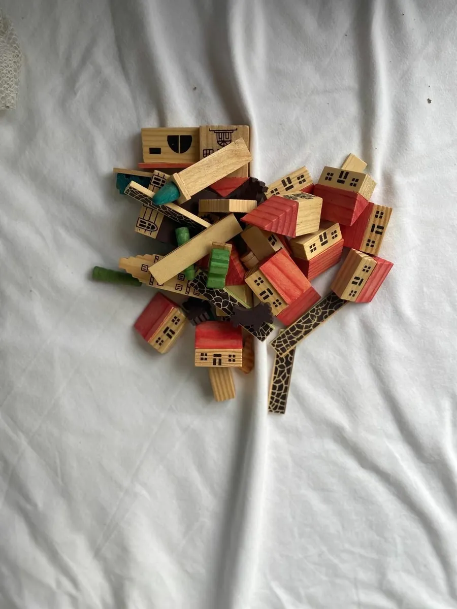 Wooden Mini Village Play Set - Image 1