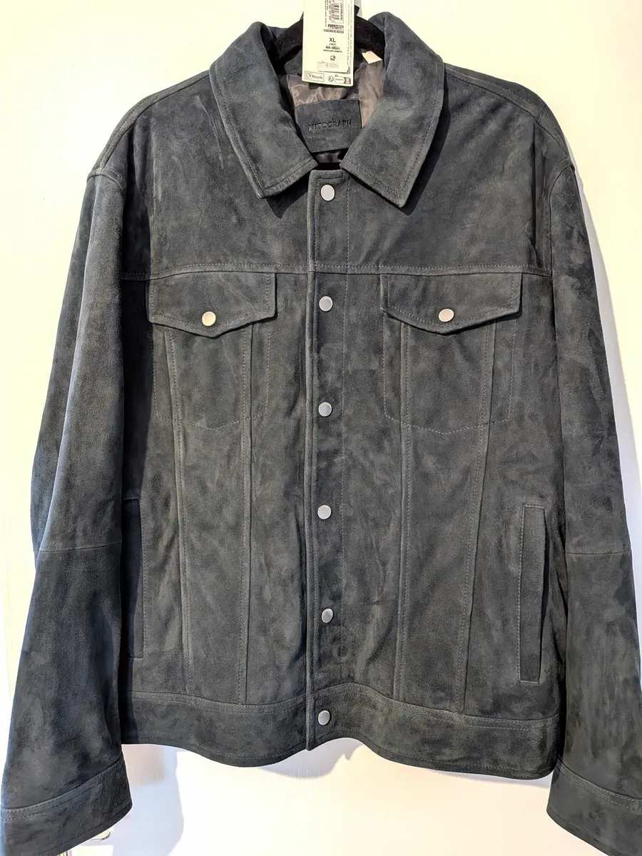 New Suede Leather Trucker Style Jacket - Image 1
