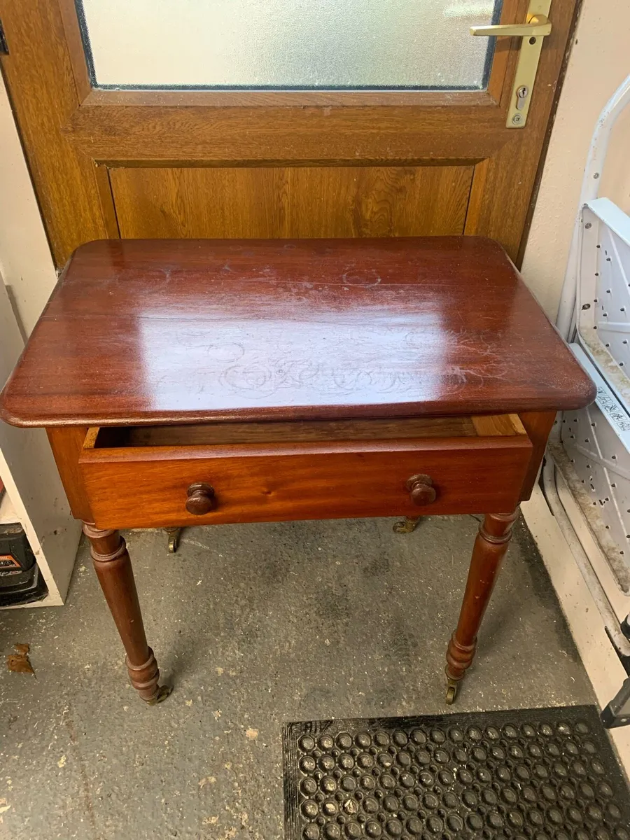 Vintage Antique hall table on castors