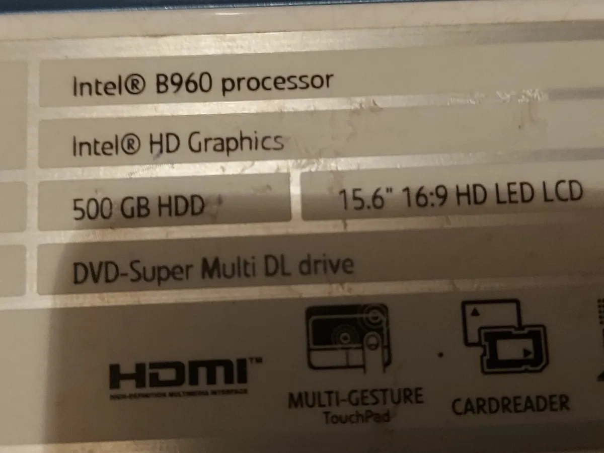 Packard Bell EasyNote TV 15.6 inch Laptop, White - Image 3