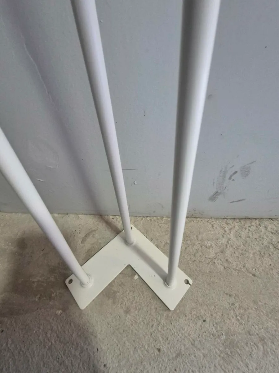 6xWhite steel Hairpin Legs- 71cm desk/table height - Image 2