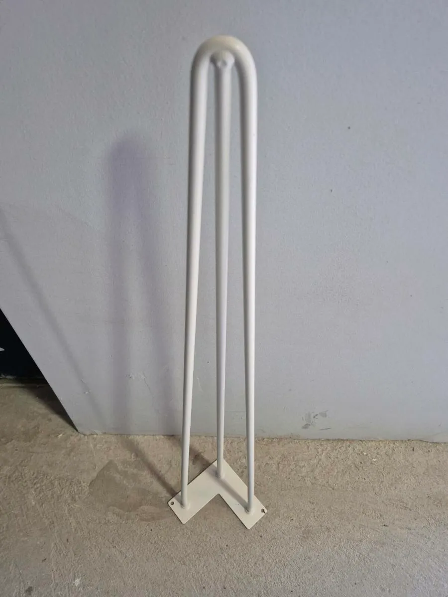 6xWhite steel Hairpin Legs- 71cm desk/table height - Image 4