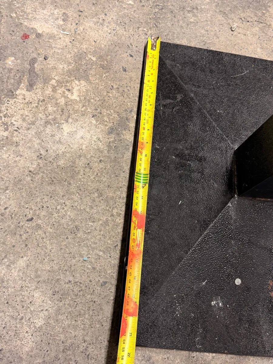 Cast iron table bases and solid wood - Image 2