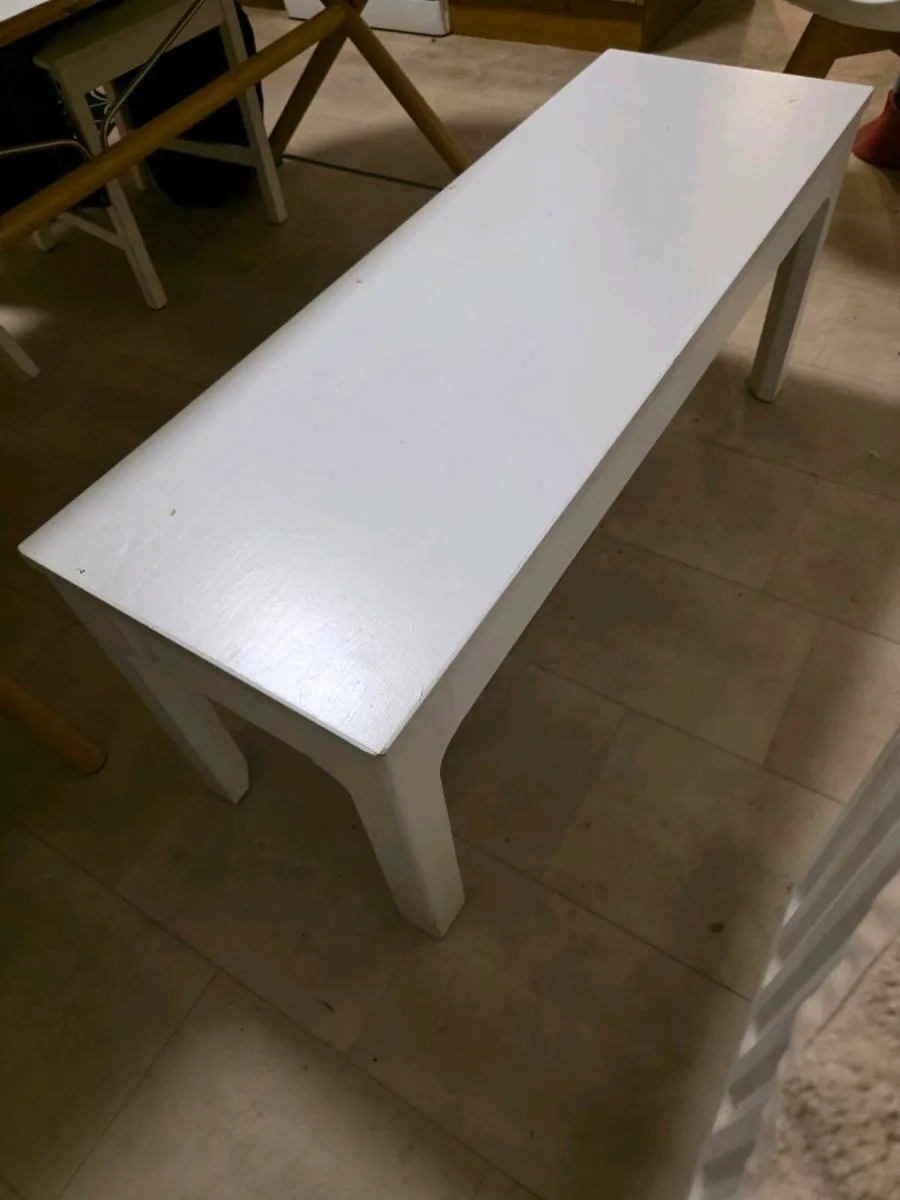 IKEA EKEDALEN White Bench – good Condition - Image 2